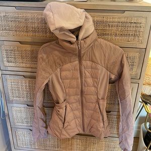 Lululemon down for it all pink jacket